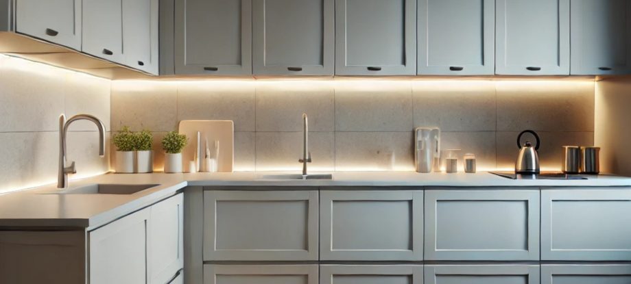 Ajouter un éclairage LED à vos meubles de cuisine provenant de chez Ikea.
