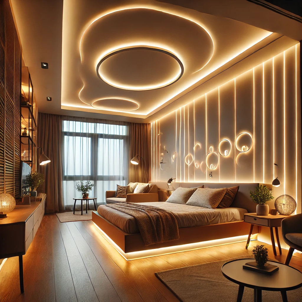 Eclairage d'une chambre Airbnb avec un ruban LED
