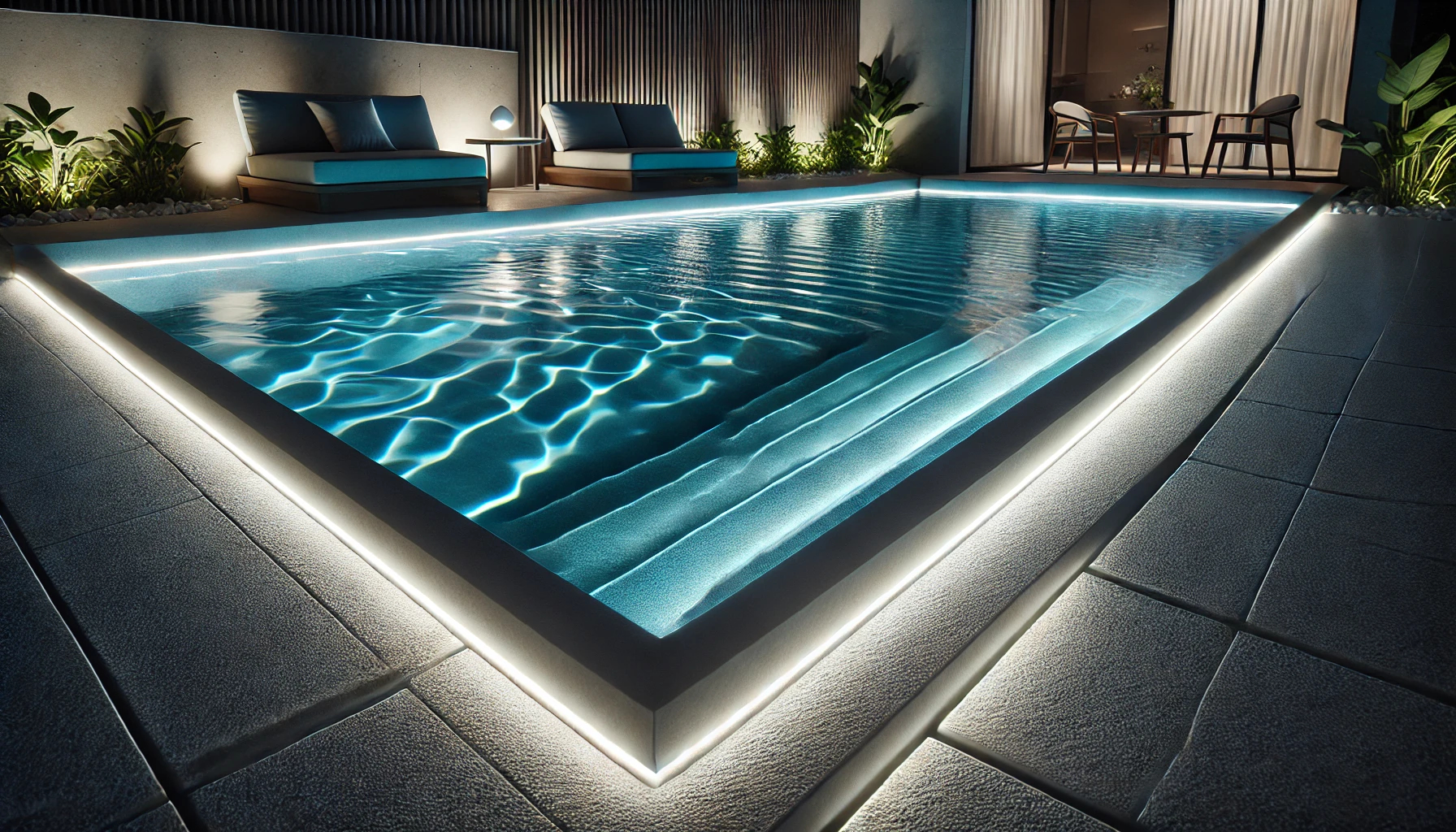 Illuminez entre votre piscine et vos margelles avec un éclairage LED