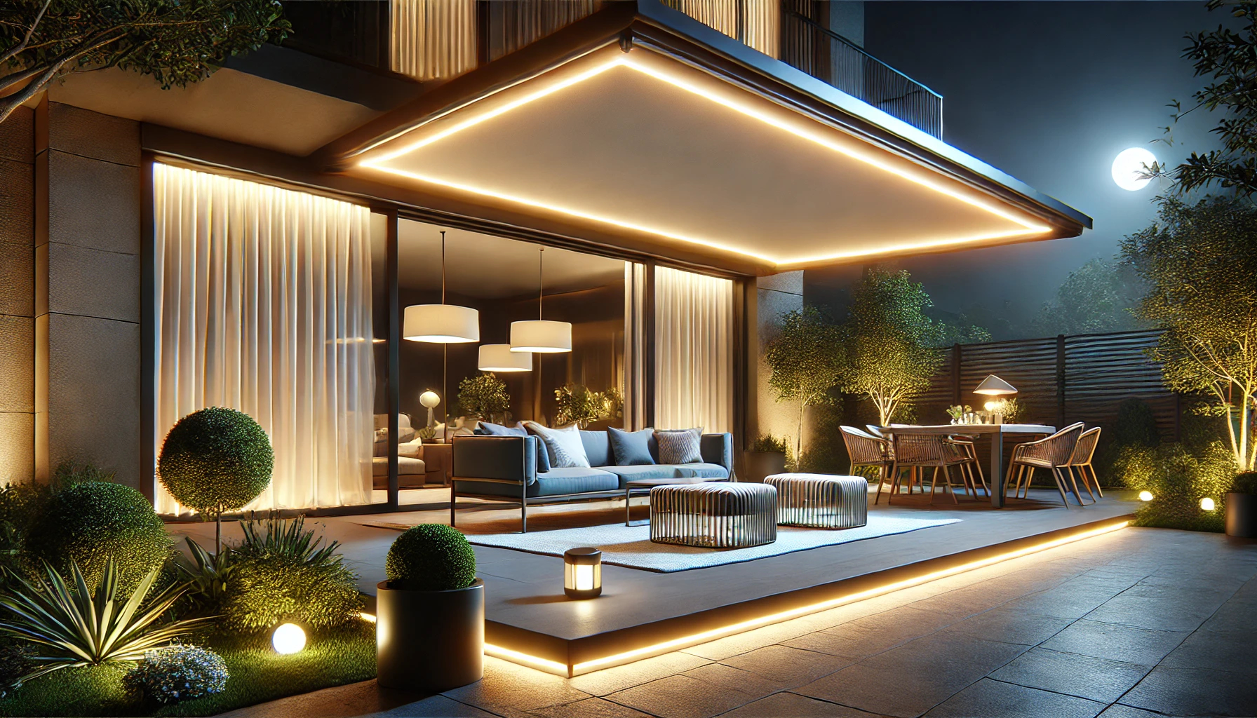 Illuminez votre store banne avec un ruban LED.
