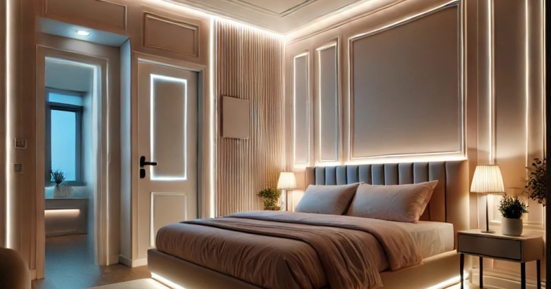 Eclairer votre chambre Airbnb avec des rubans LED.