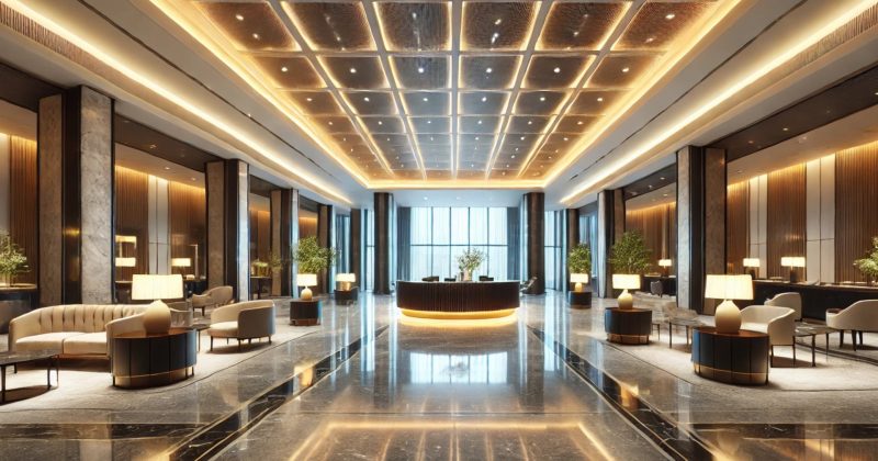 Eclairage LED pour votre hall d'hôtel.
