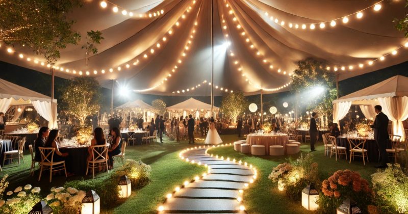 Eclairer votre barnum événementiel avec des rubans LED.