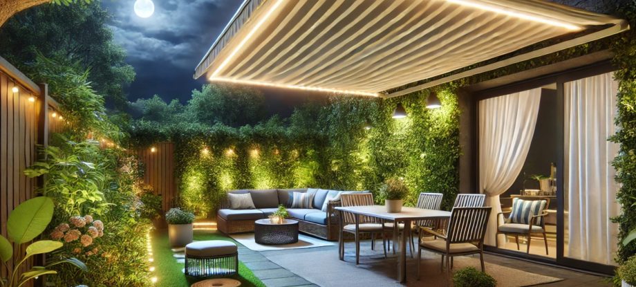 Eclairer votre extérieur en mettant des rubans LED sur votre store banne.