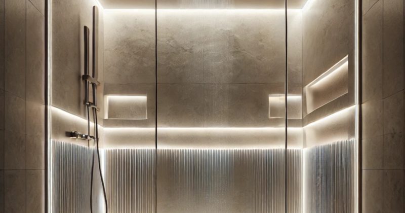 Illuminez votre niche de douche avec un éclairage LED sur mesure.