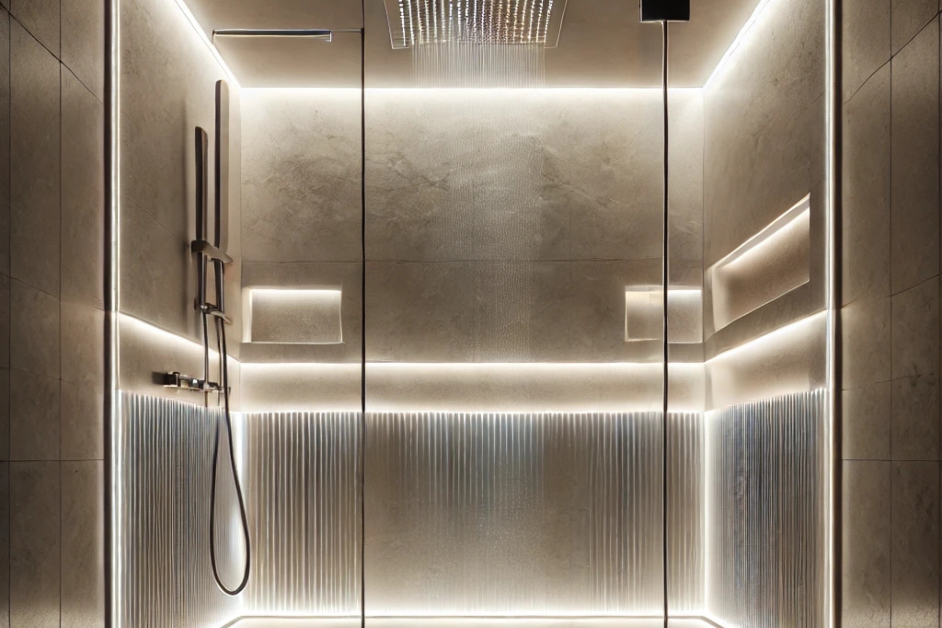 Illuminez votre niche de douche avec un éclairage LED sur mesure.