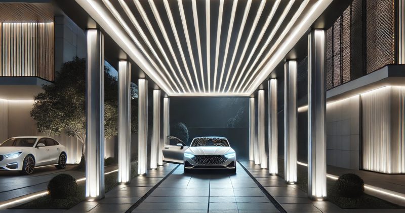 Eclairer votre carport avec un éclairage sur mesure.