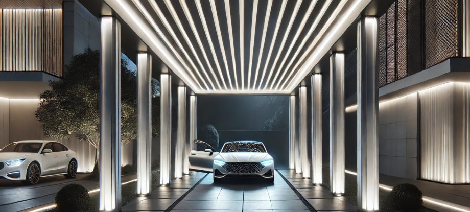 Eclairer votre carport avec un éclairage sur mesure.