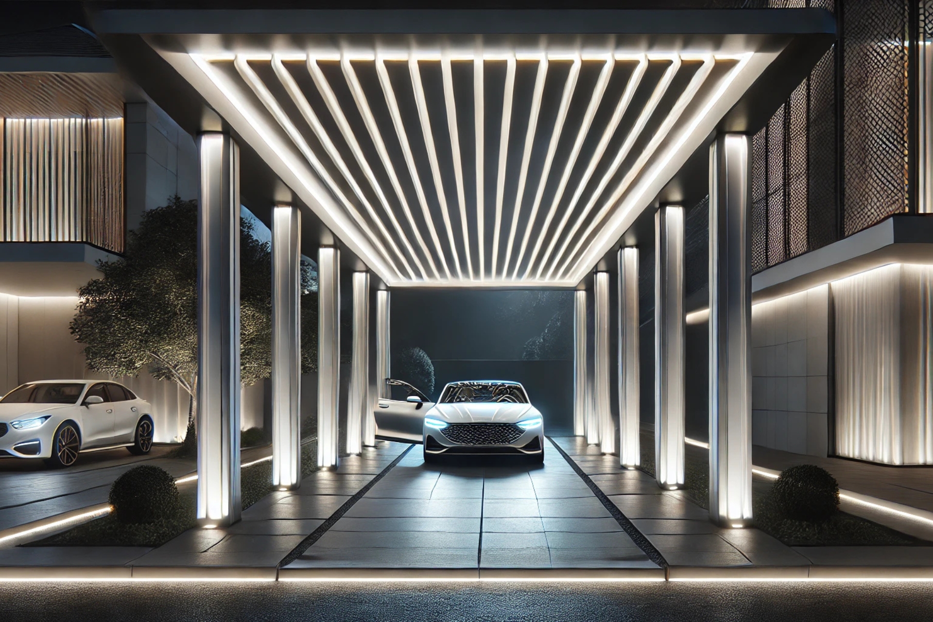 Eclairer votre carport avec un éclairage sur mesure.