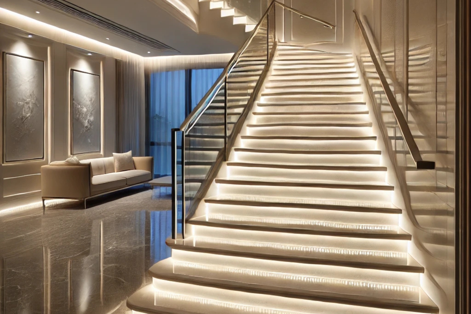 Eclairer vos escaliers d'intérieur avec un éclairage LED sur mesure