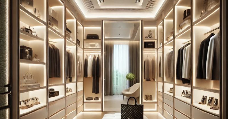 Eclairer votre dressing en y mettant des rubans LED.