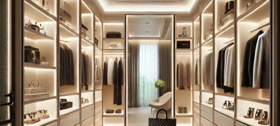 Eclairer votre dressing en y mettant des rubans LED.