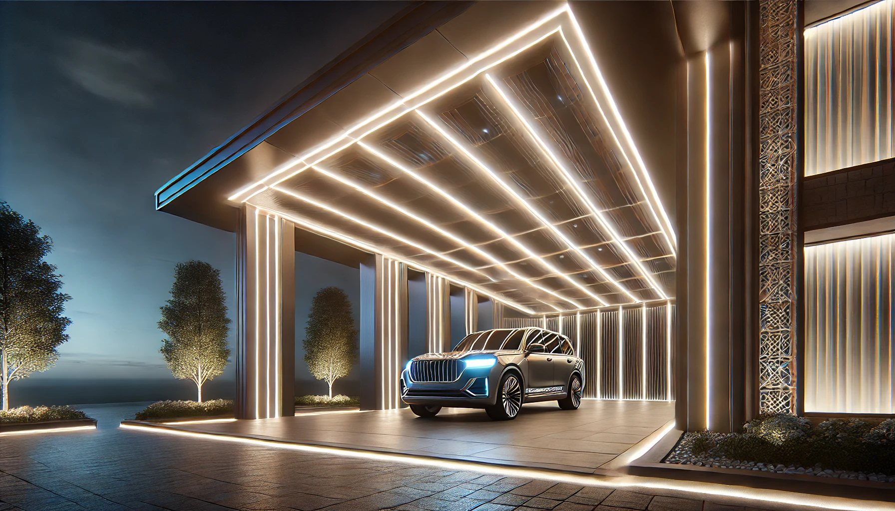 Illuminez votre carport avec un ruban LED sur mesure.