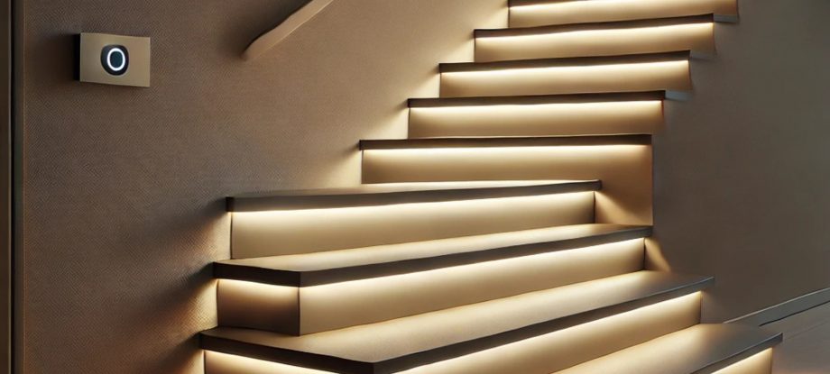Eclairage de votre escalier avec un détecteur de mouvement efficace.