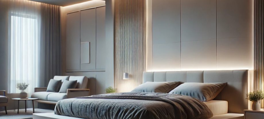 Effet de lit volant avec éclairage LED pour votre chambre.