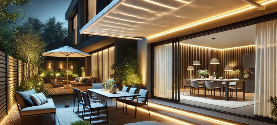 Installez un éclairage LED intégré à votre store banne de terrasse.