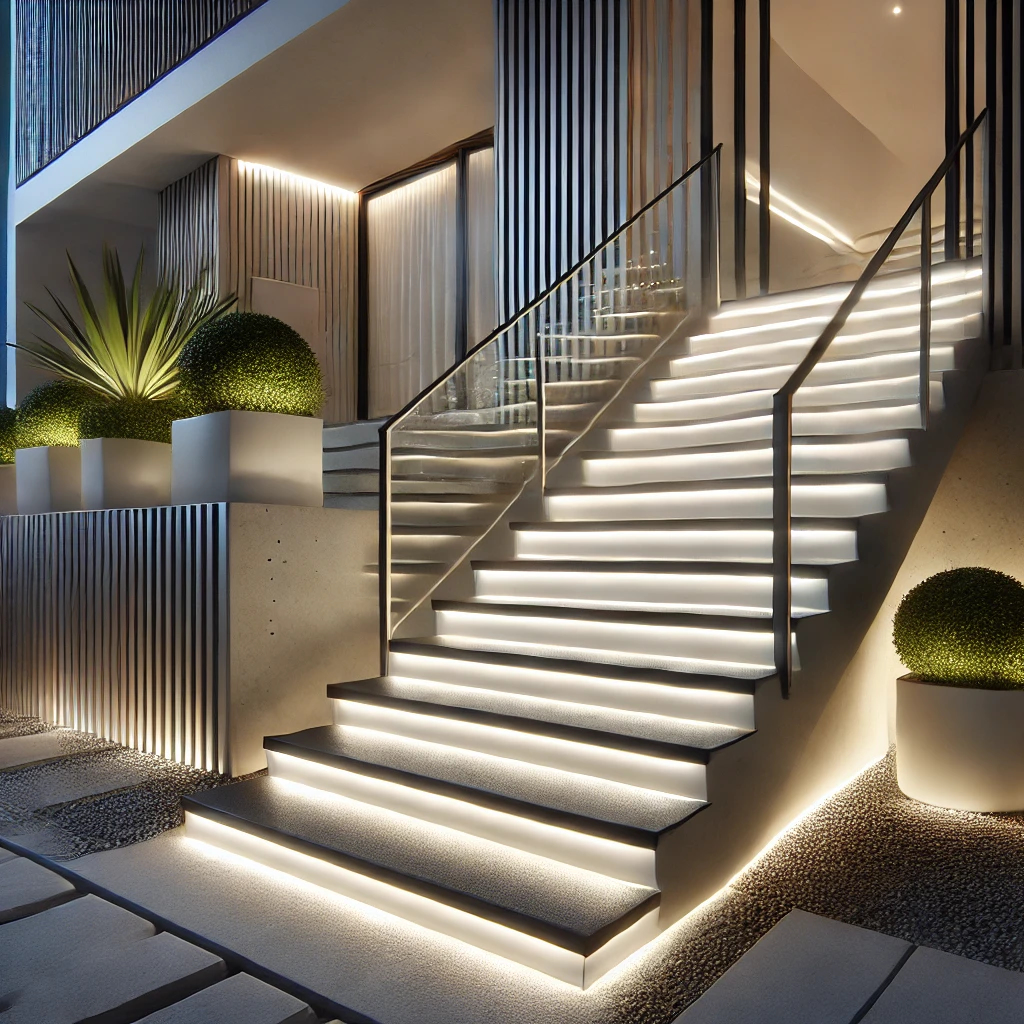 Ajouter un éclairage avec un ruban LED pour vos marches d'escalier d'extérieure