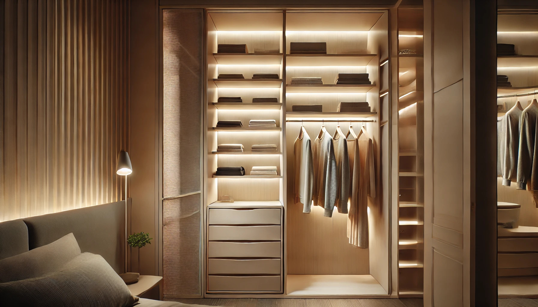 Rajouter un éclairage LED automatique pour un dressing Castorama 