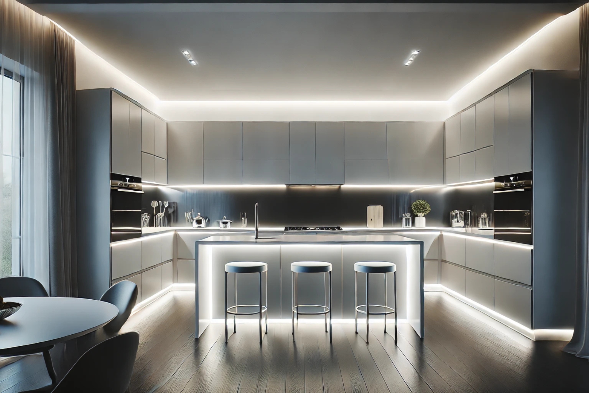 Utilisez des rubans LED encastrés pour votre plafond.
