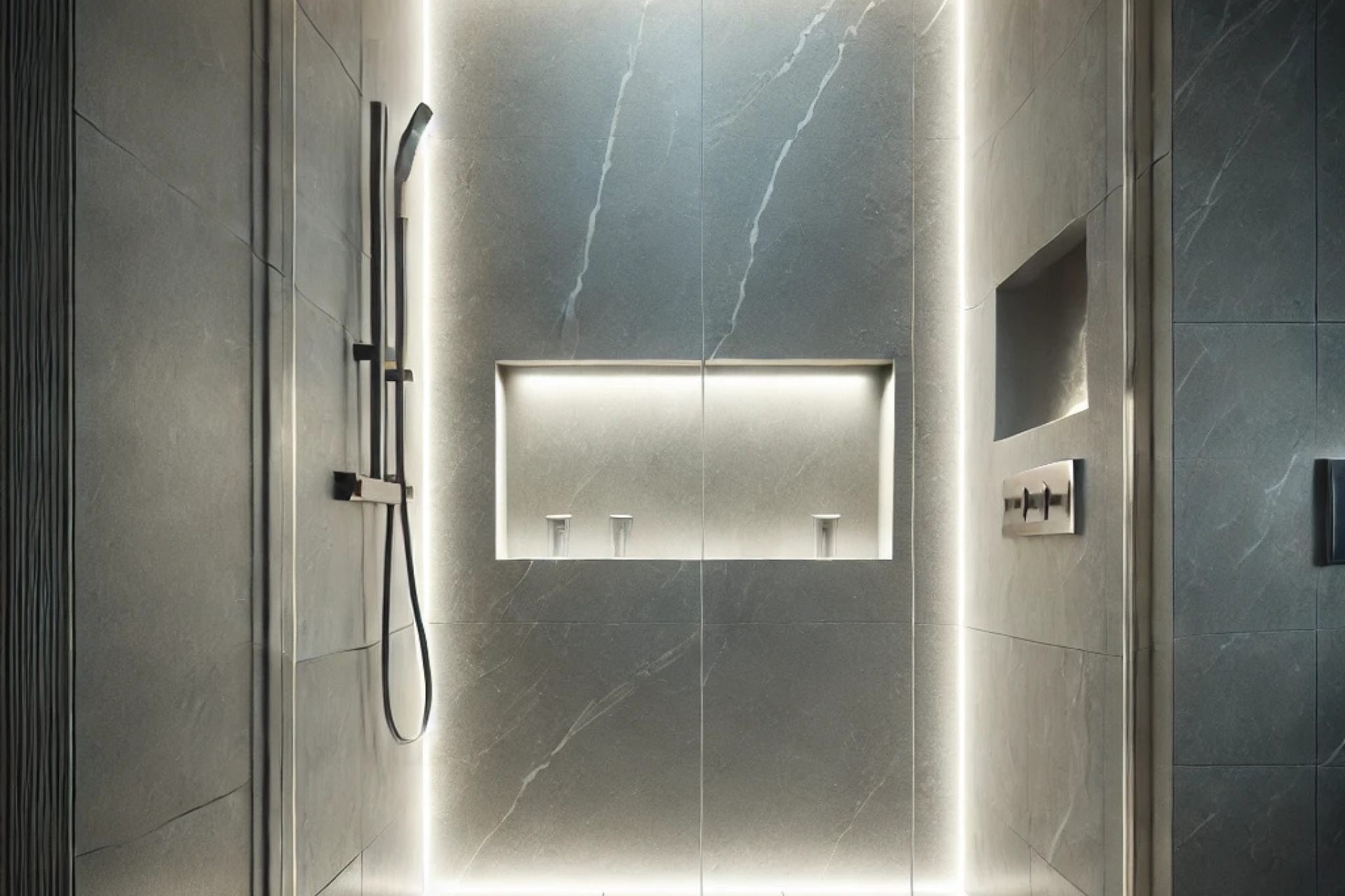 Utilisez un ruban LED waterproof pour éclairer votre niche de douche.